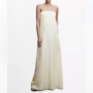 MANGO Strapless Dress